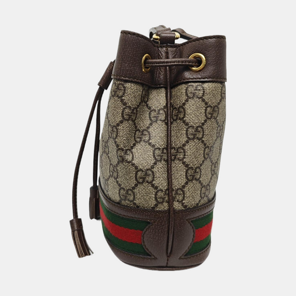 Ophidia Mini Monogram Coated Canvas Beige