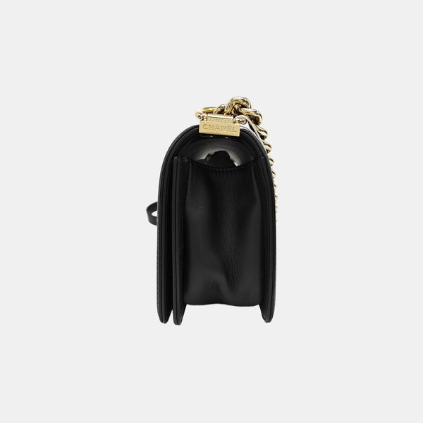 BOY CHANEL Small Quilted Lambskin Black