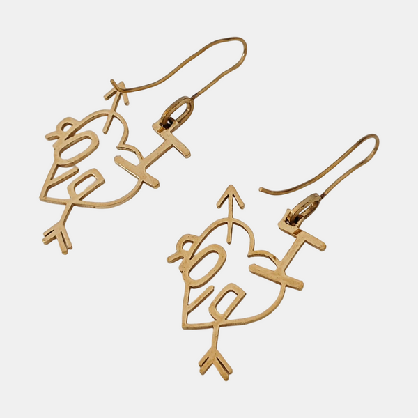 Dio(r)evolution Metal Gold Stud Earrings