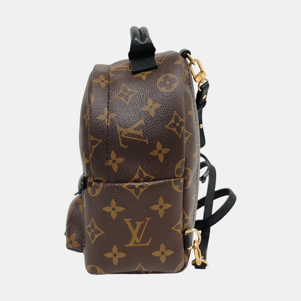 PALM SPRINGS Mini Monogram Coated Canvas Brown