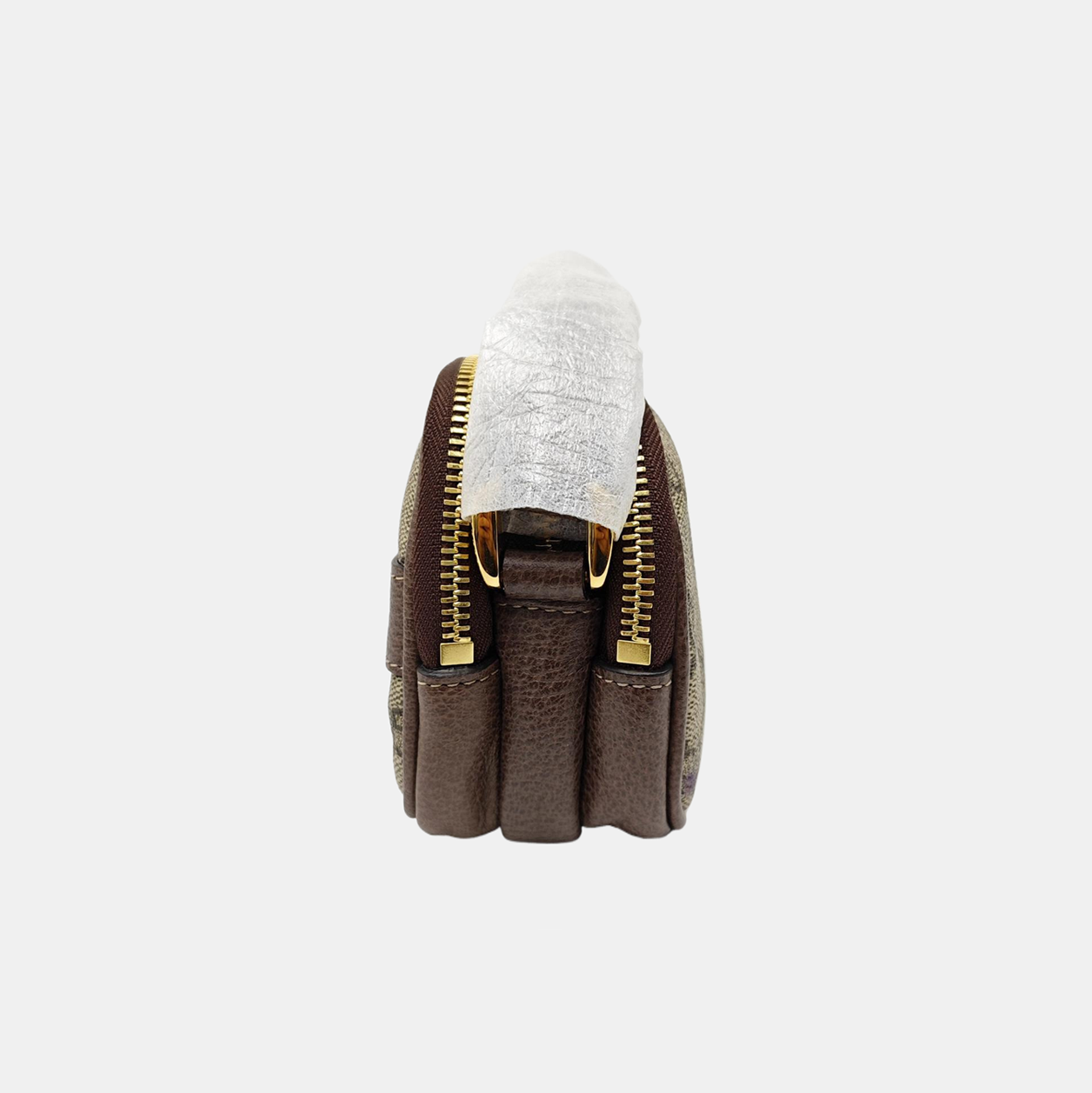 Ophidia Mini Monogram Coated Canvas Beige