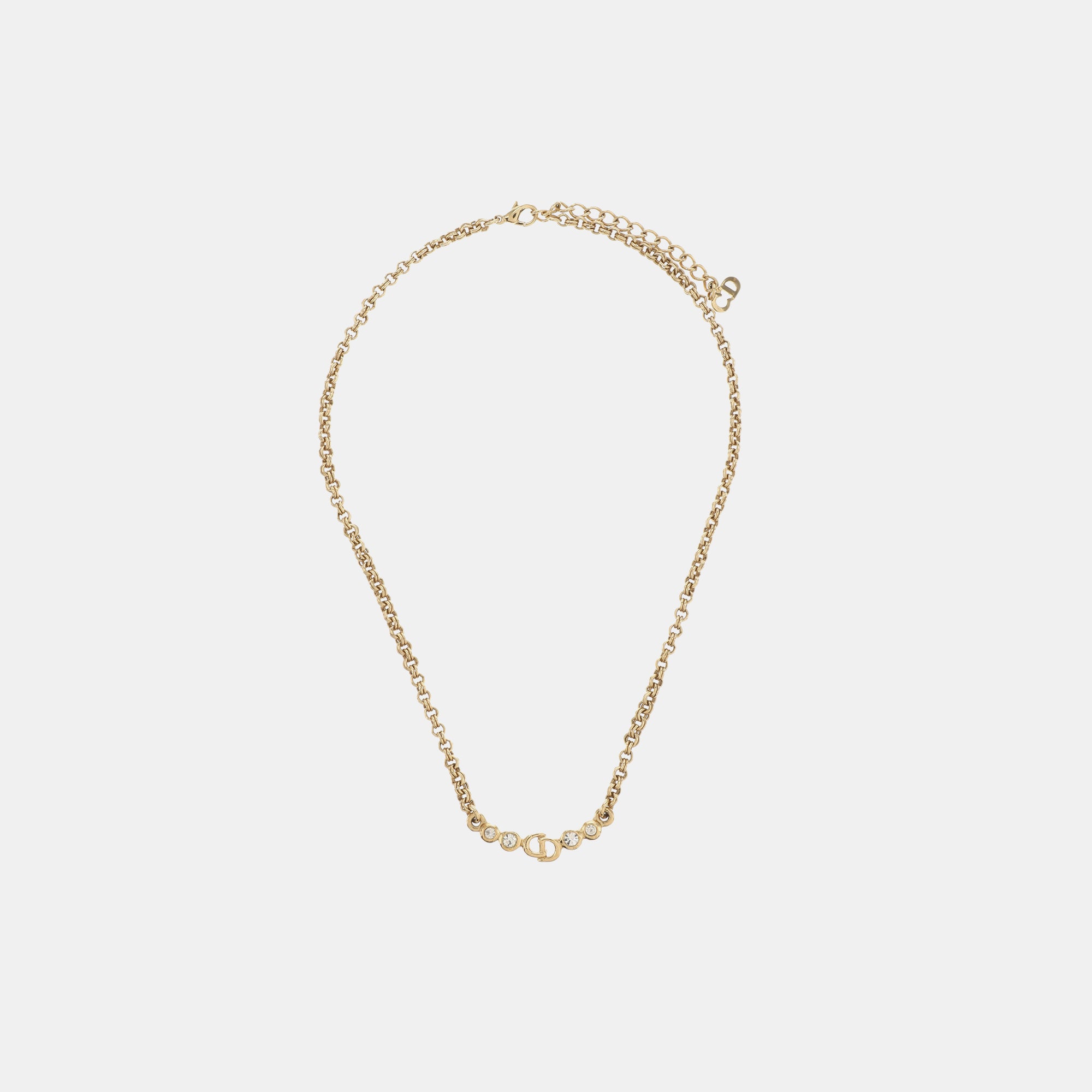 Petit CD Metal Gold Necklace
