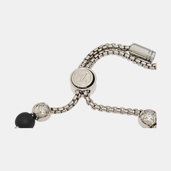 MONOGRAM COLORS PEARLS Metal Silver Bracelet