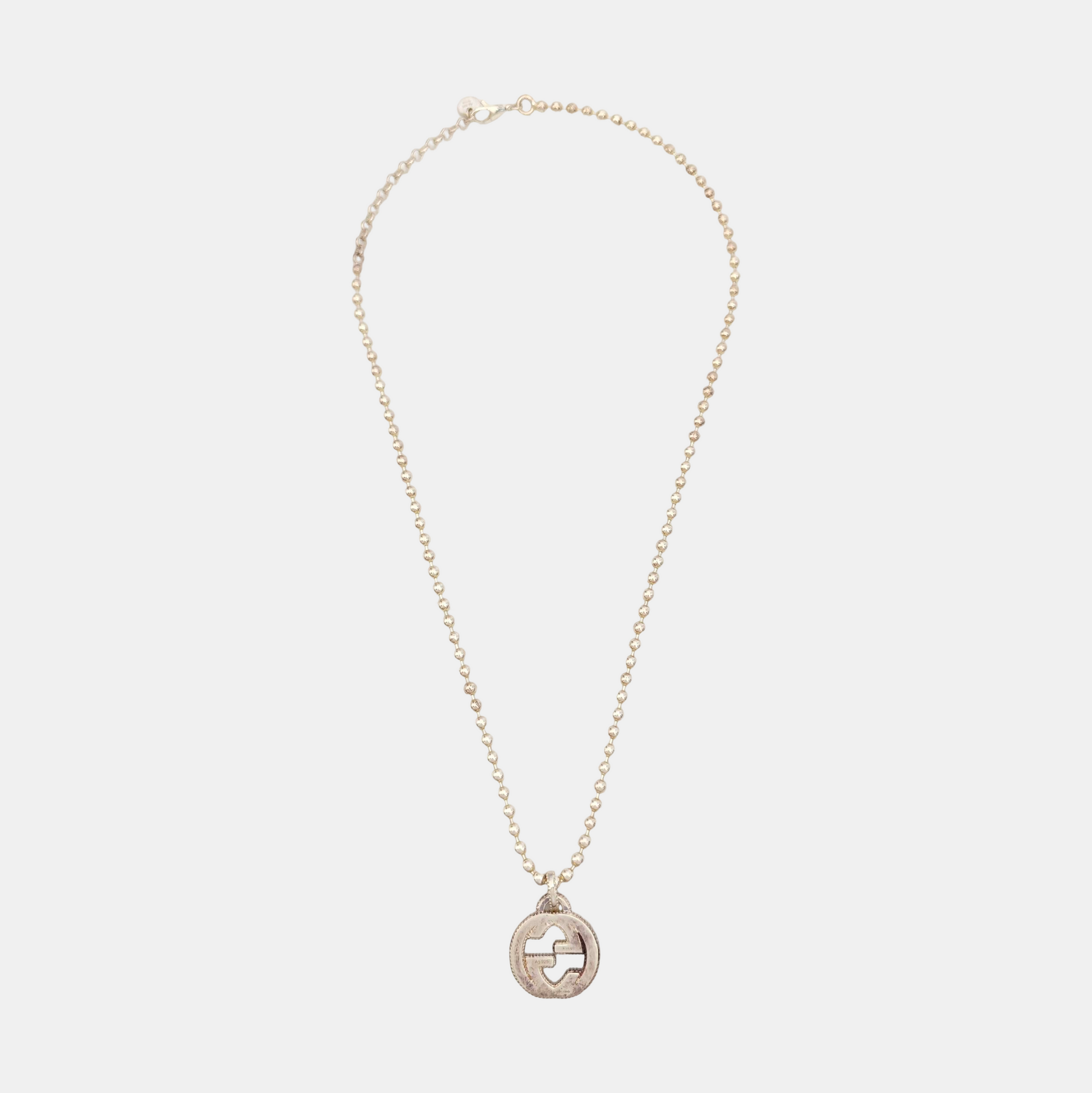 Interlocking G 925 Sterling Silver Necklace