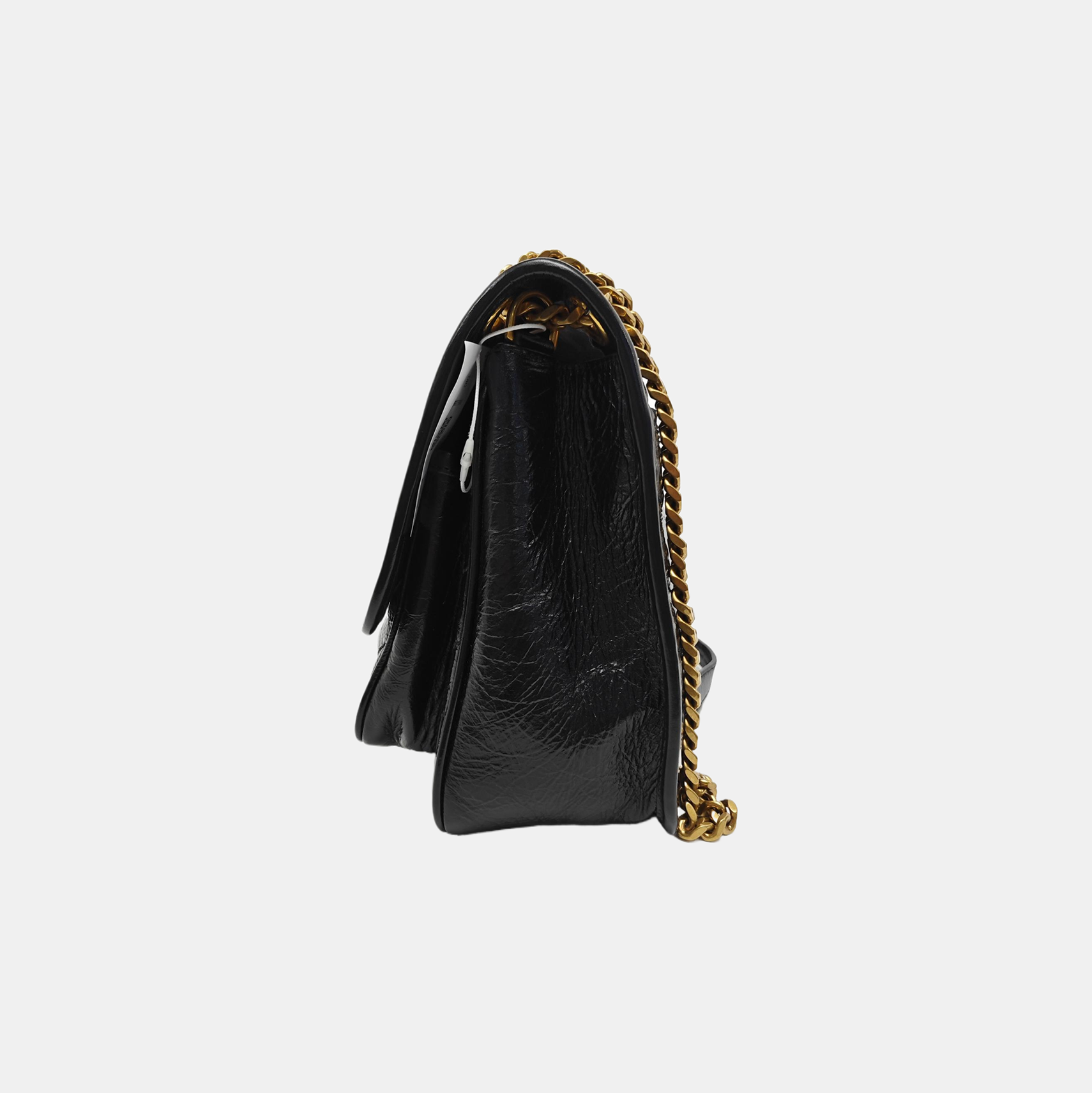 NIKI Medium Chevron Calfskin Black