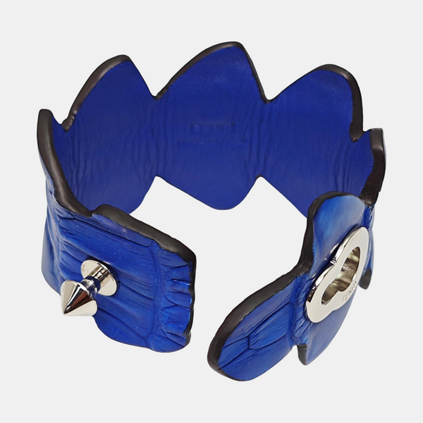 Leather Blue Bangle
