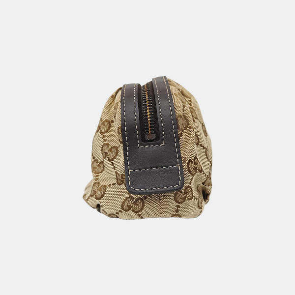 Monogram Fabric Clutch Beige