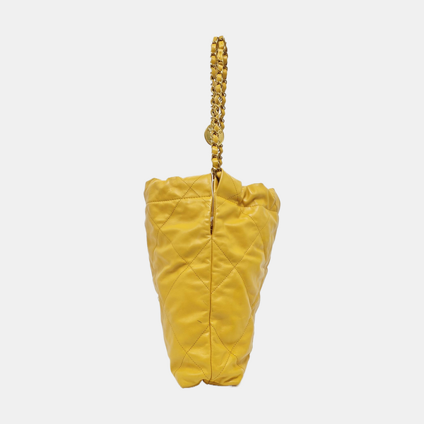 CHANEL 22 Small Quilted Calfskin Yellow