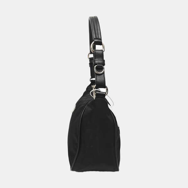 Nylon Top Handle Bag Black