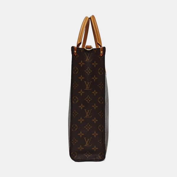 SAC PLAT MM Monogram Coated Canvas Brown