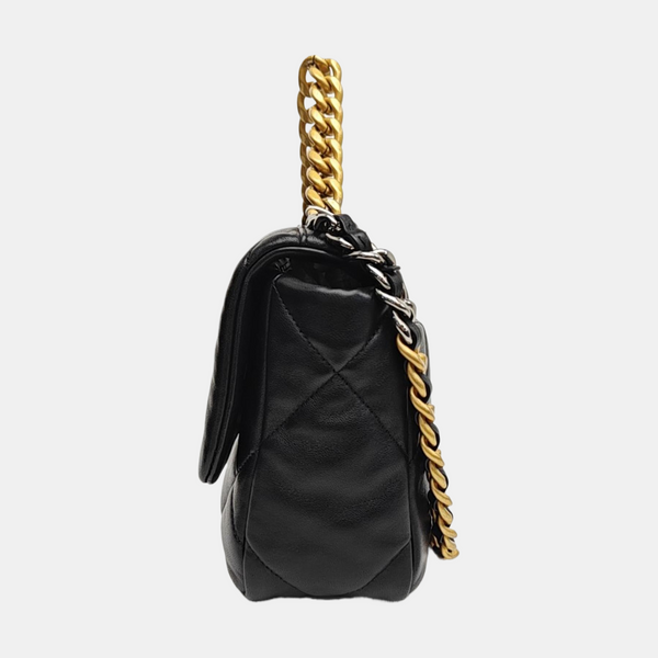 CHANEL 19 Small Quilted Lambskin Black