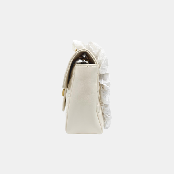 GG Marmont Medium Quilted Calfskin White