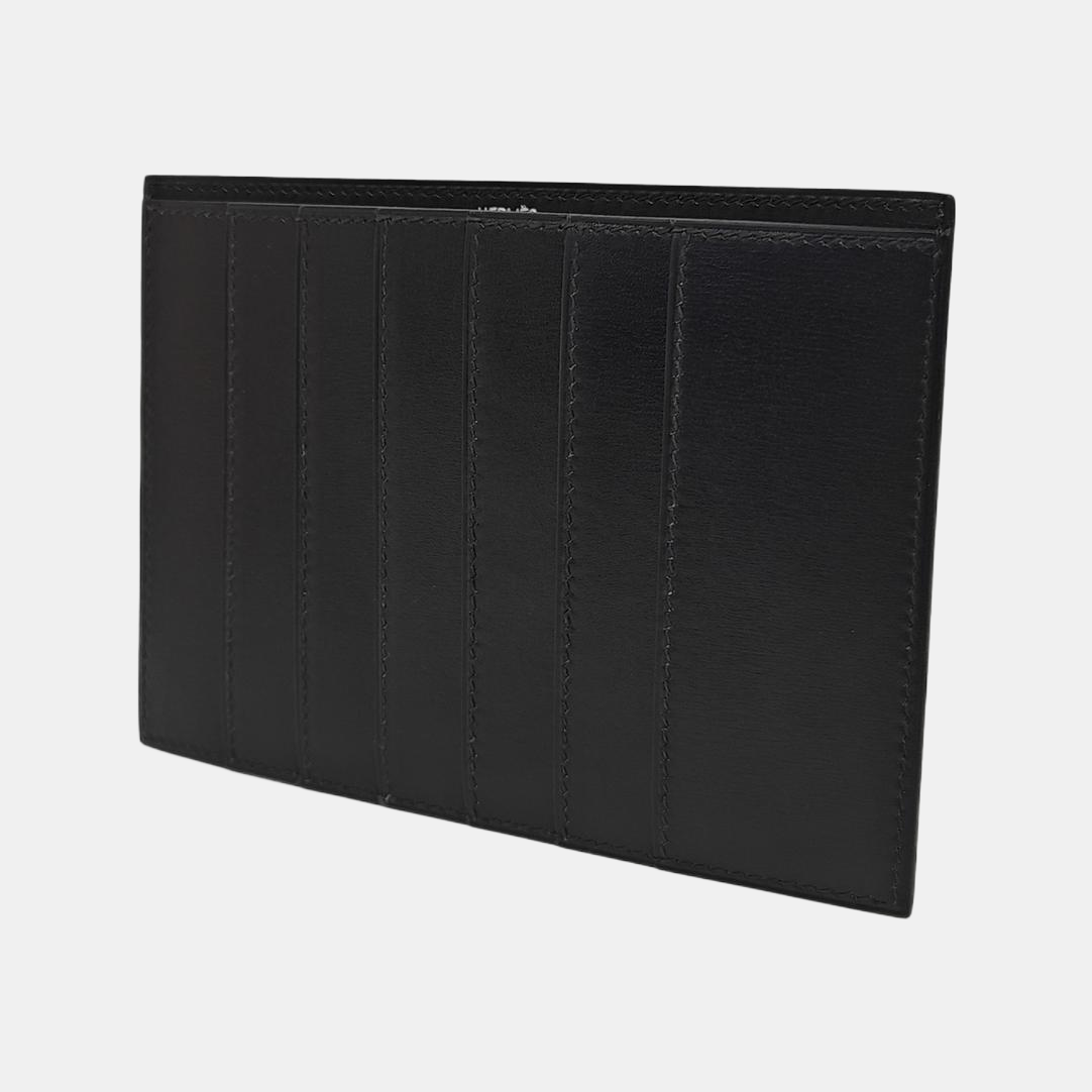 Box Calf Card Holder Black