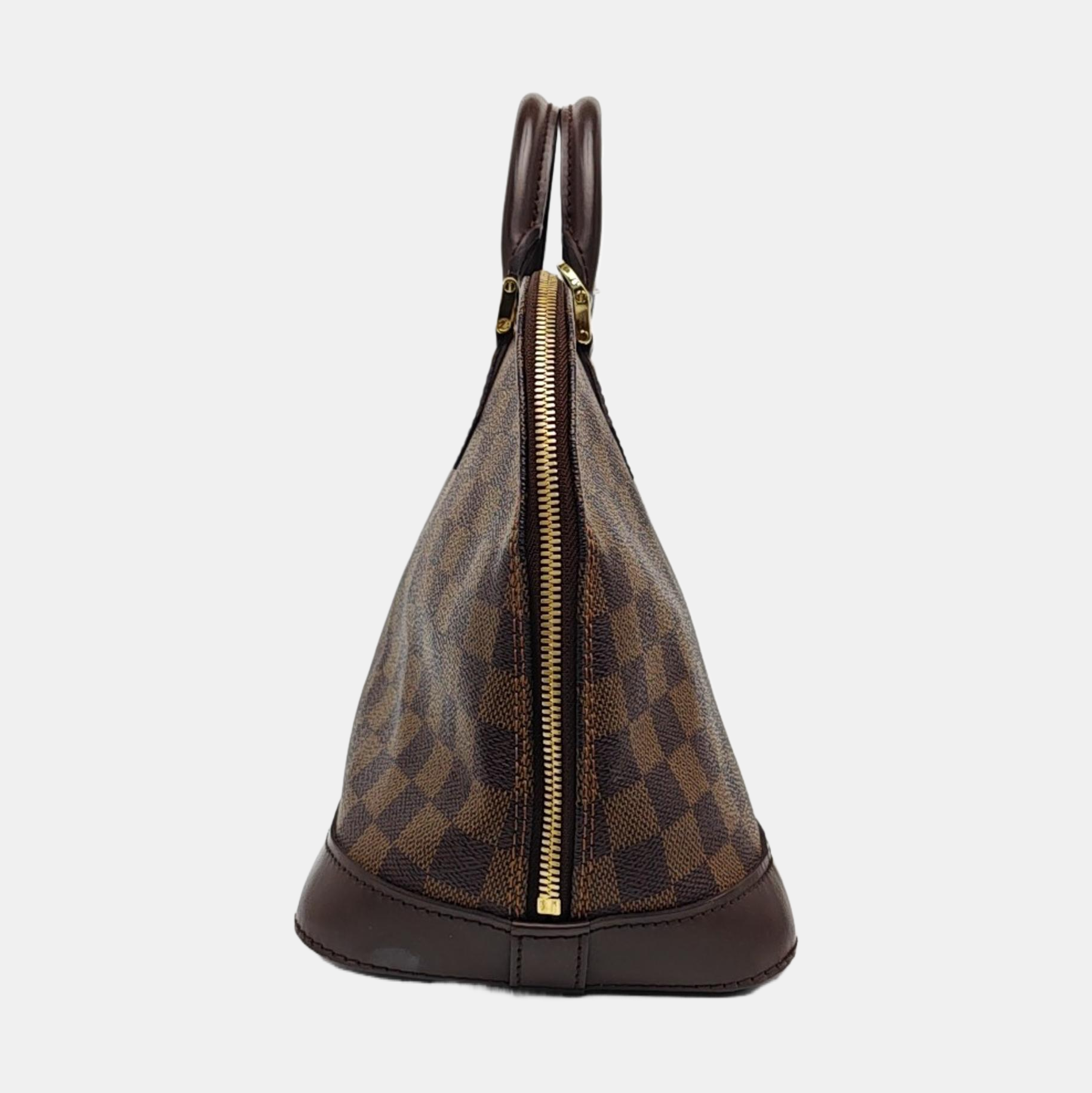 ALMA PM Damier Ebene Coated Canvas Brown