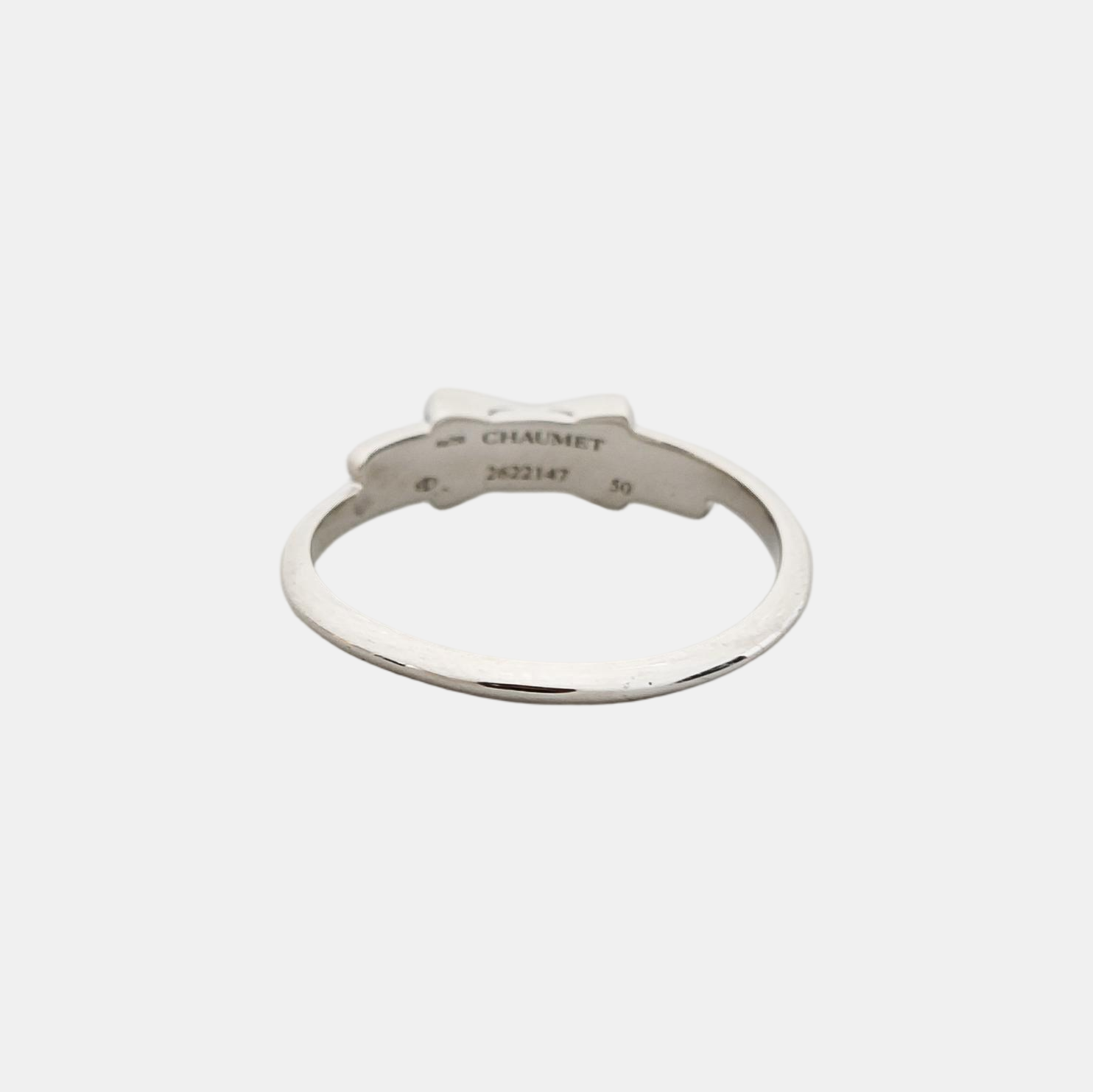 Jeux De Liens 18k White Gold Silver Ring EU 50