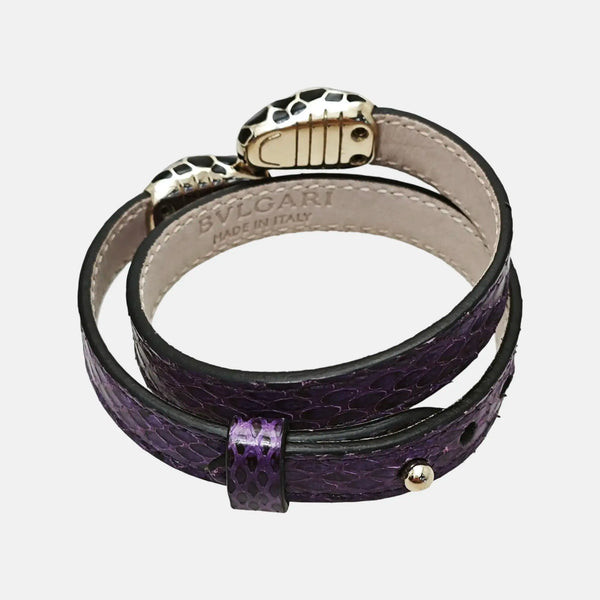Pulsera Rígida SERPENTI Morado Metálico
