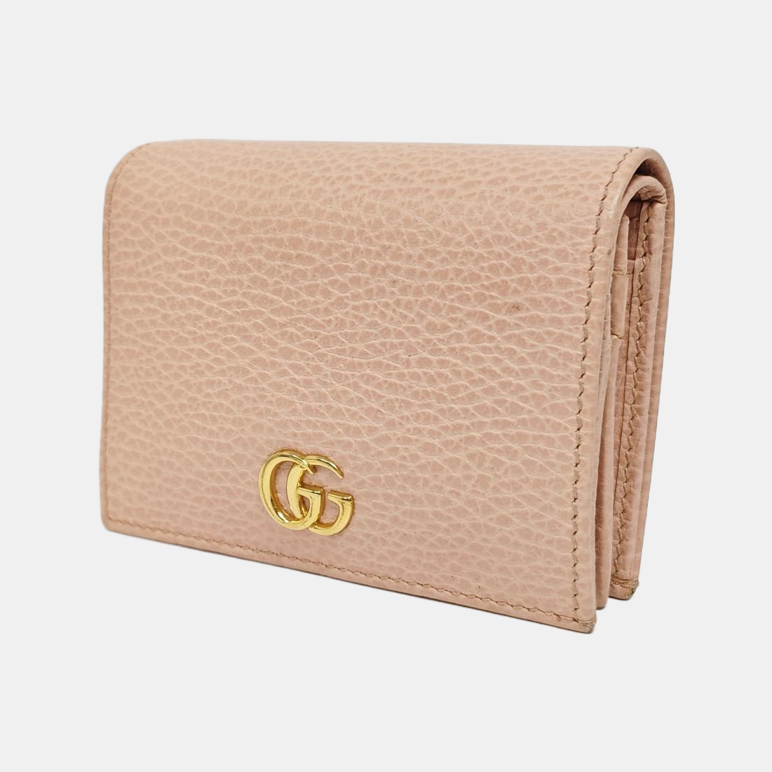 GG Marmont Mini Calfskin Pink Wallet