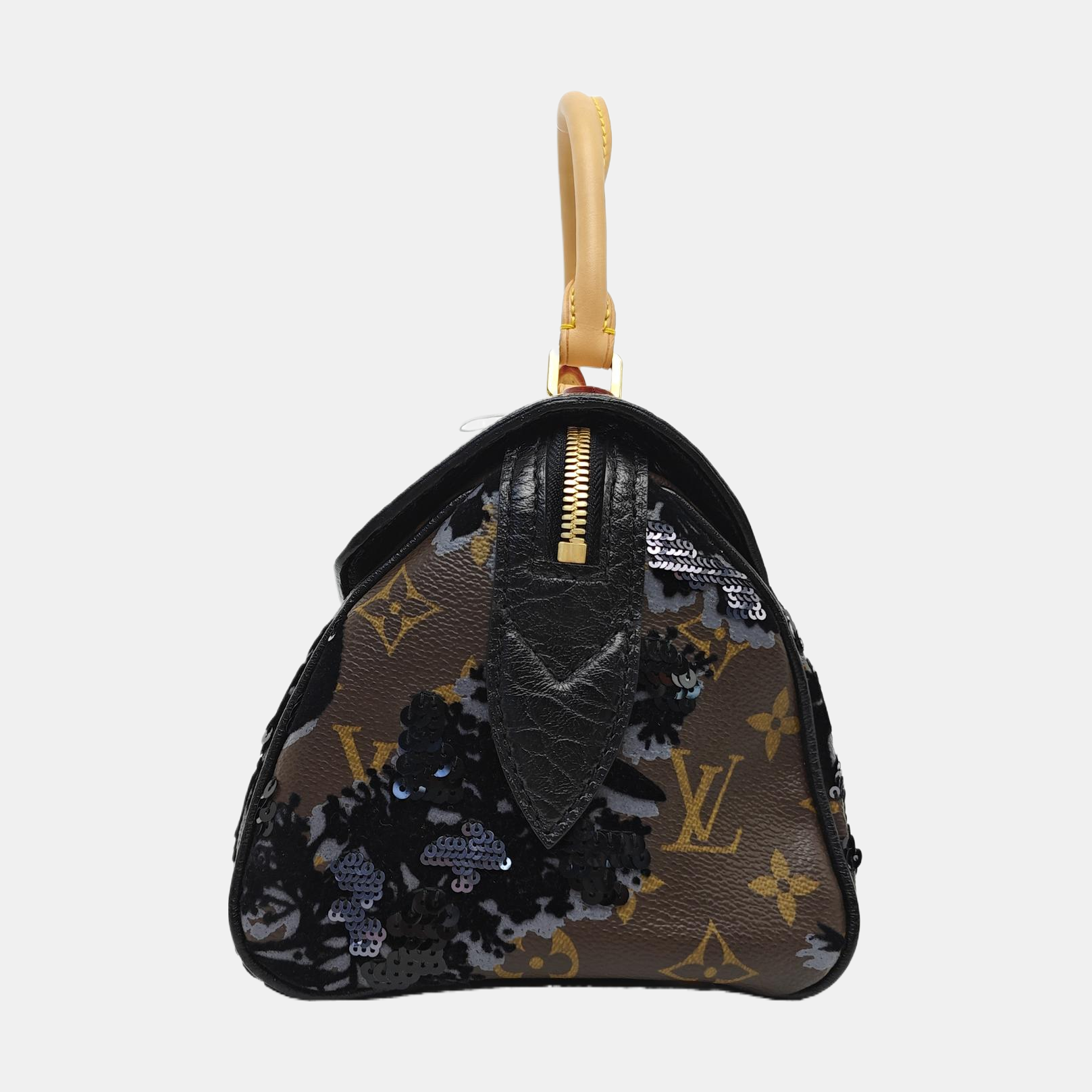 FLEUR DE JAIS Monogram Coated Canvas Brown