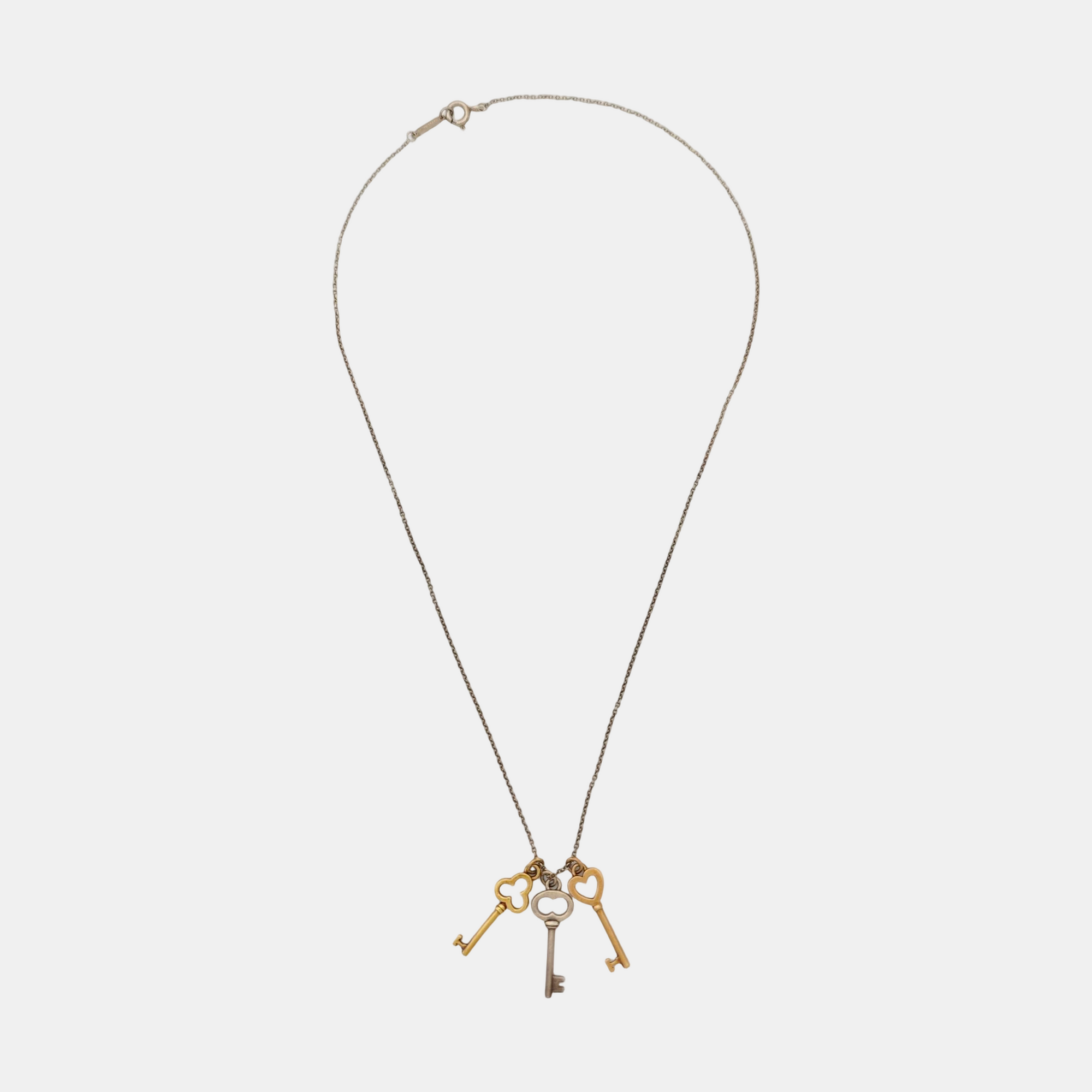 Tiffany Keys 18k Gold Silver Necklace