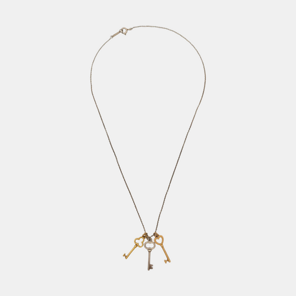 Tiffany Keys 18k Gold Silver Necklace