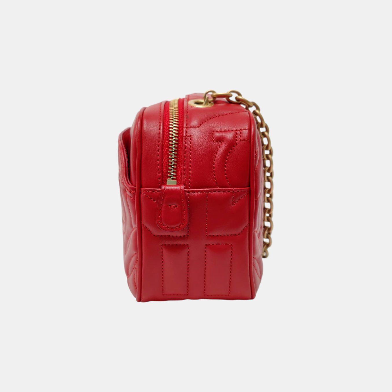 Authenticated pre-owned  Gancini Quilted Calfskin Red - Shoulder Bag at Looply