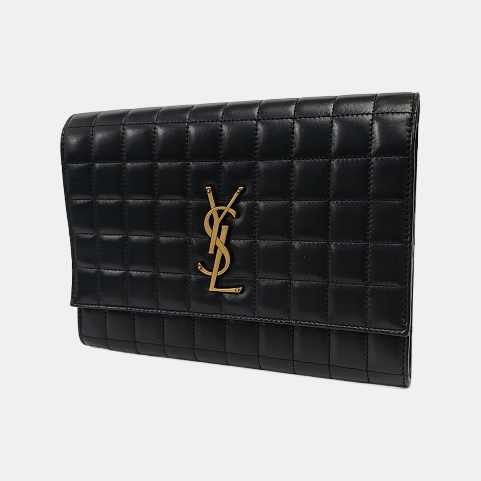 Quilted Lambskin Clutch Black