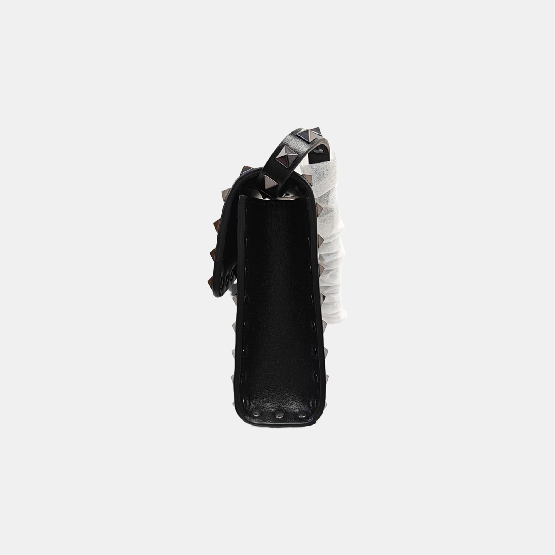 Rockstud Calfskin Black