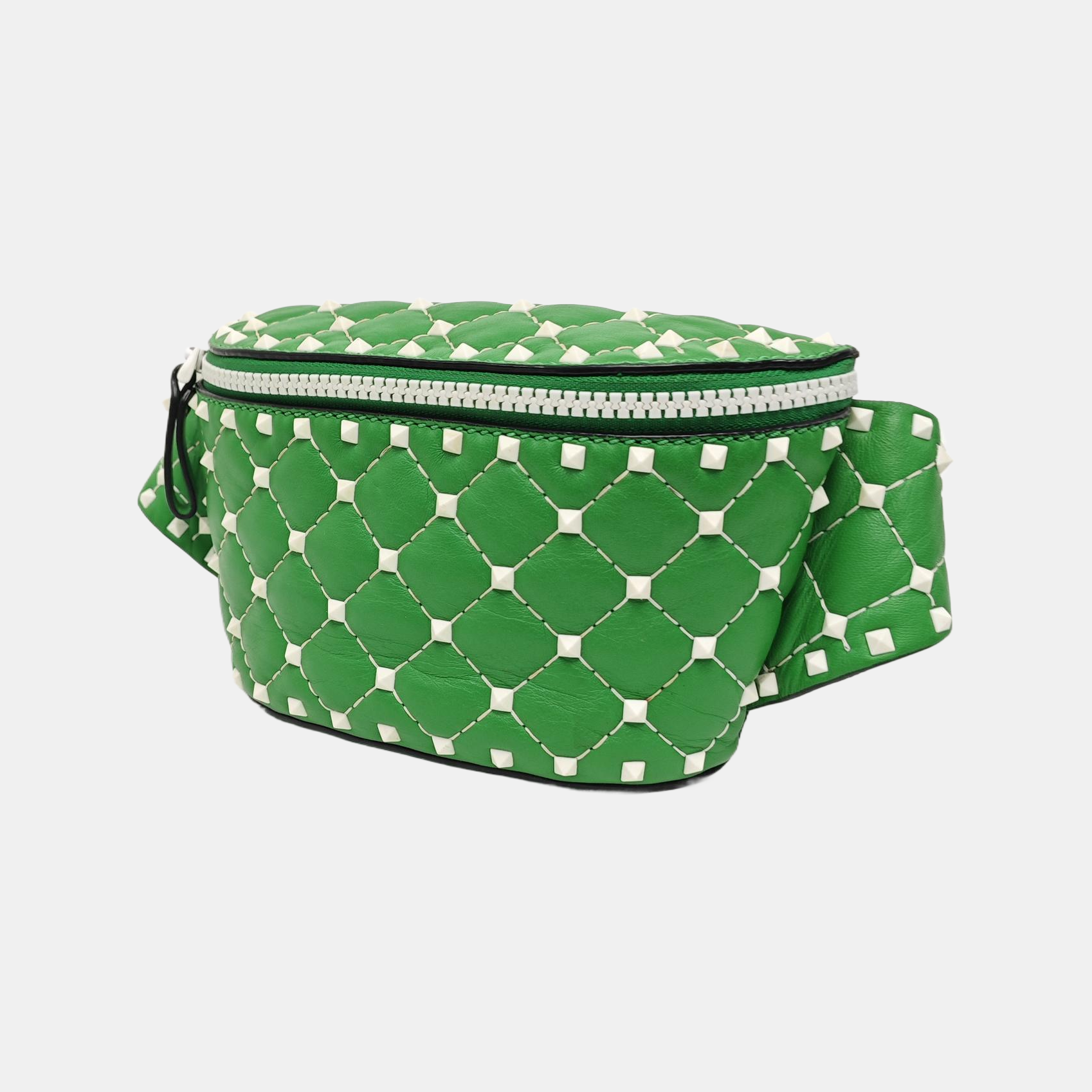 Rockstud Calfskin Green