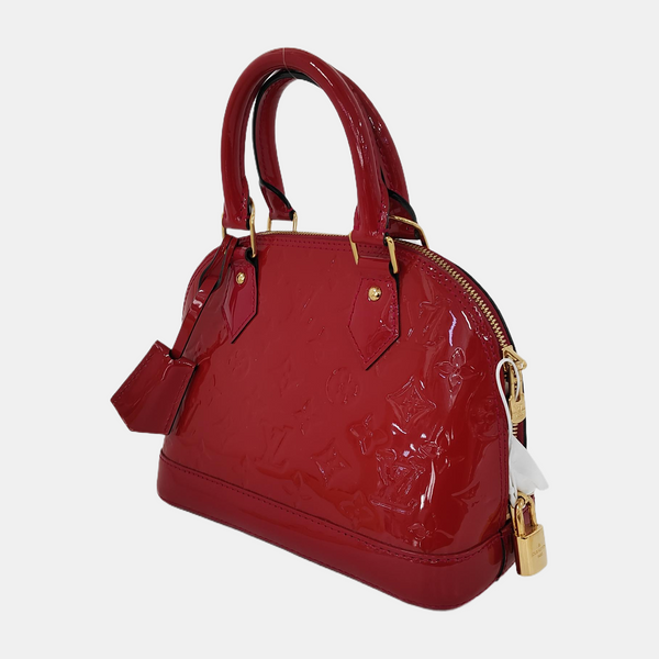 Authenticated pre-owned  ALMA BB Monogram Patent Leather Red - Shoulder Bag at Looply