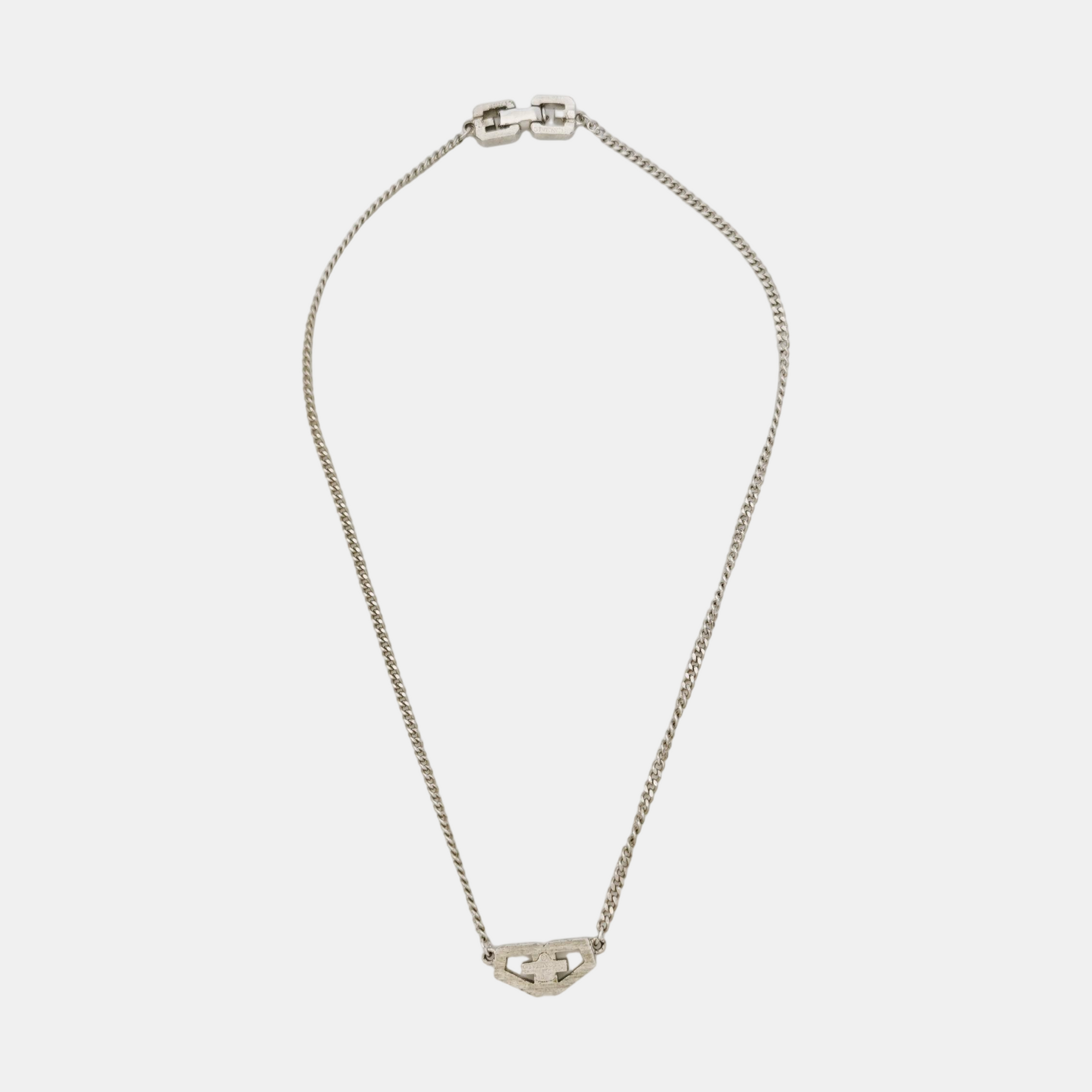 G Cube Metal Silver Necklace