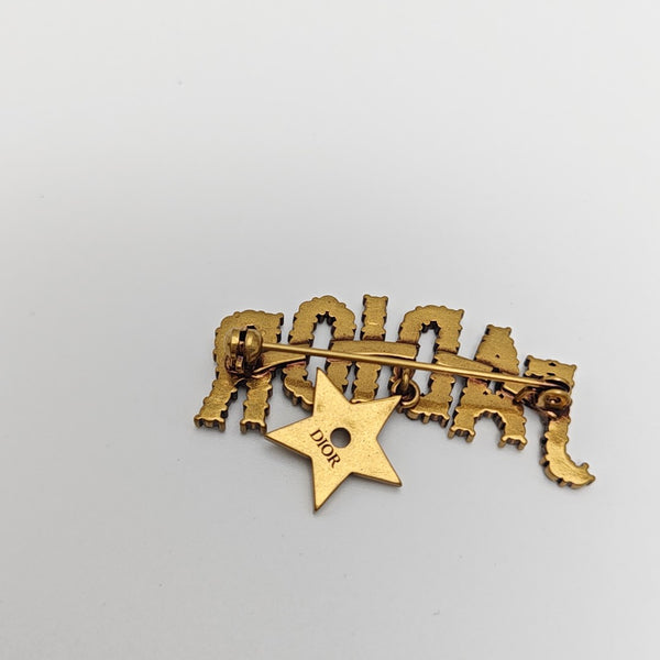 J'adior Crystal Gold Brooch