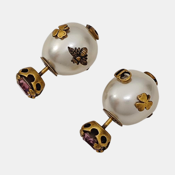 Faux Pearl White Stud Earrings