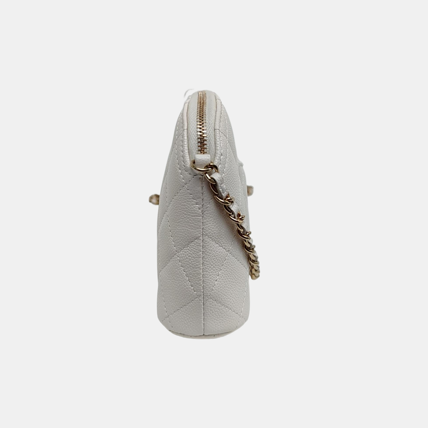 Quilted Grained Calfskin White