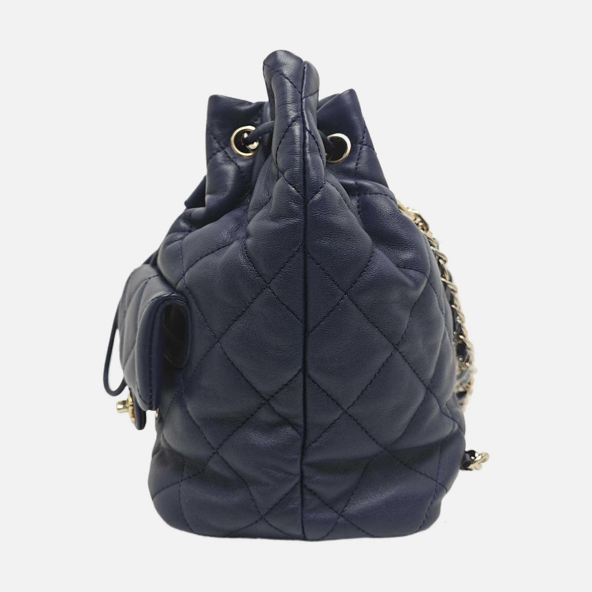 Quilted Calfskin Small Blue