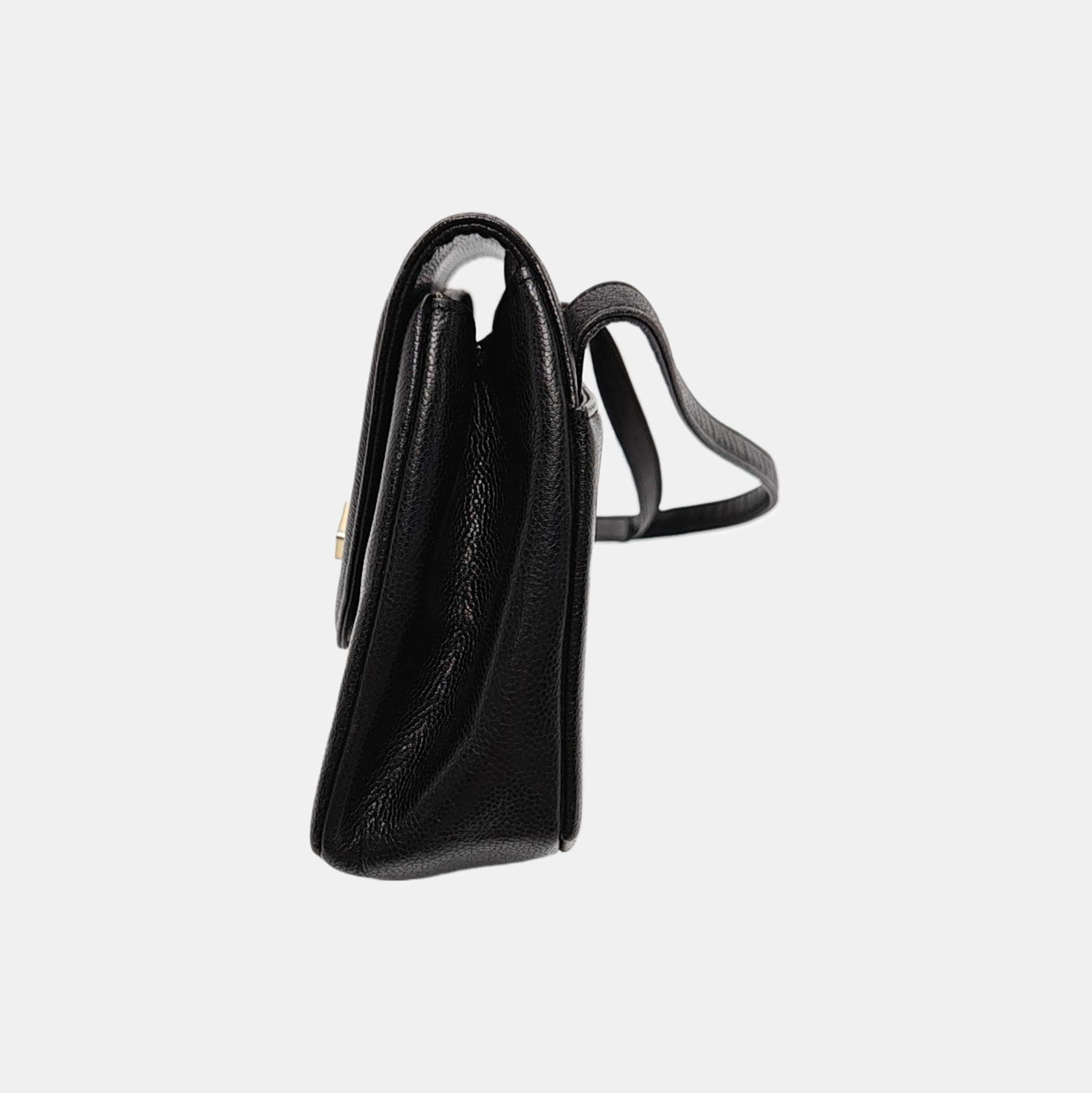 Calfskin Shoulder Bag Black