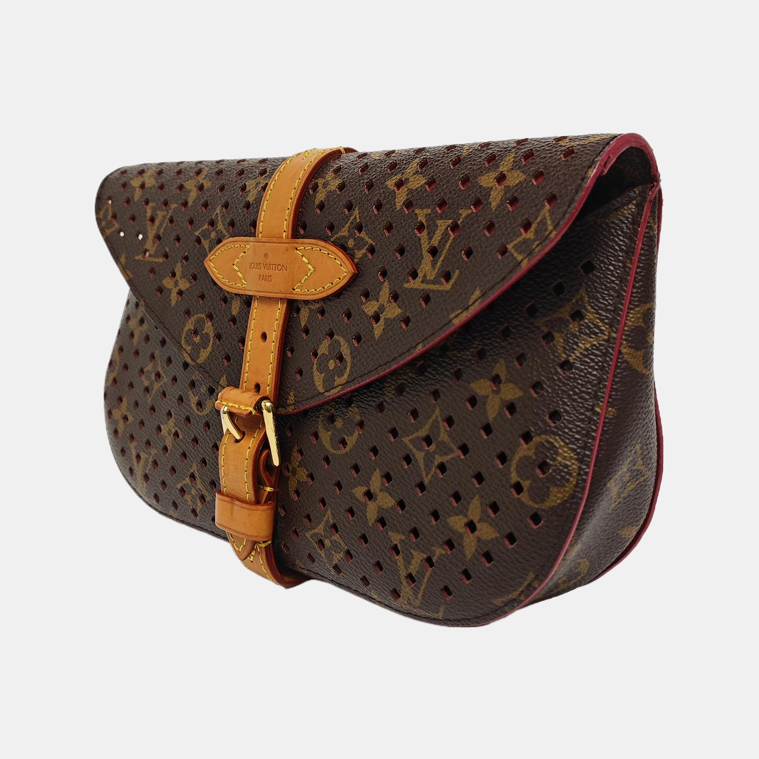 Monogram Coated Canvas Shoulder Bag Brown