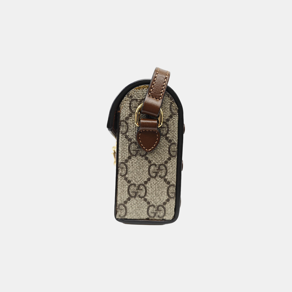 Horsebit 1955 Mini Monogram Coated Canvas Beige