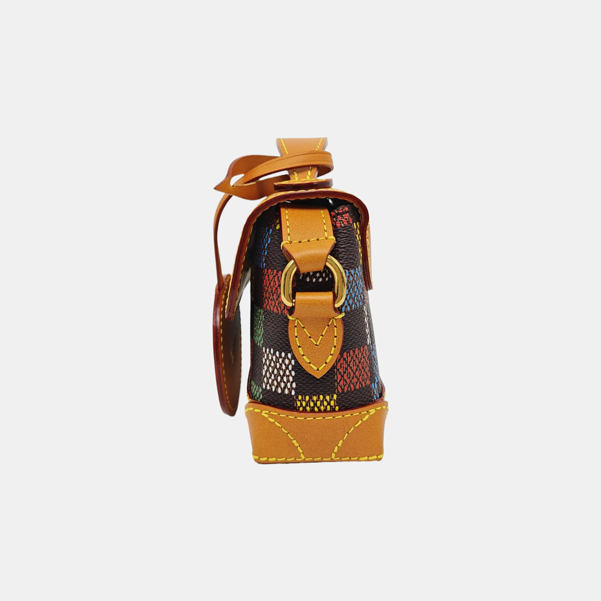 LOCKME EAST WEST Mini Damier Coated Canvas Multicolor
