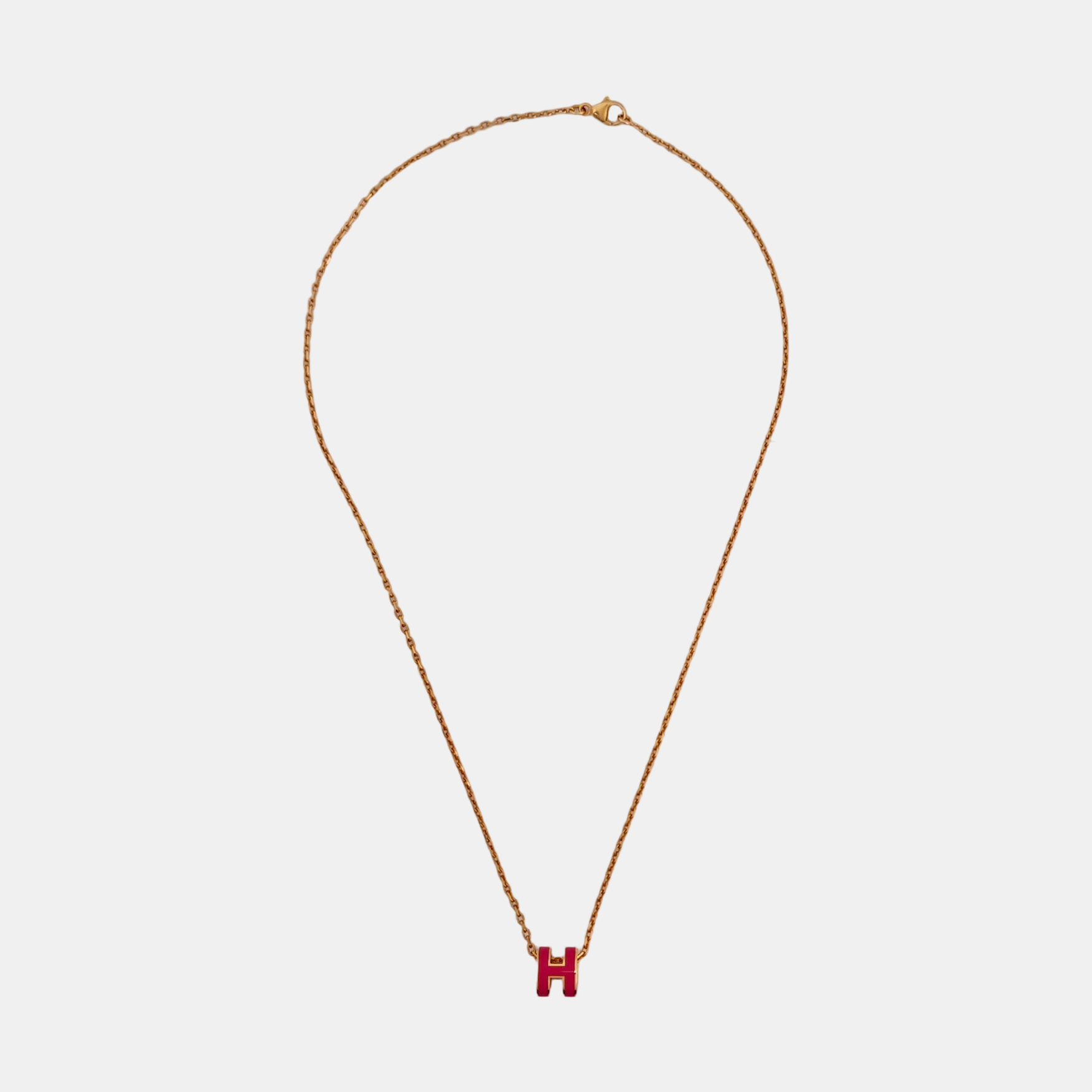 Pop H Metal Rose Gold Necklace