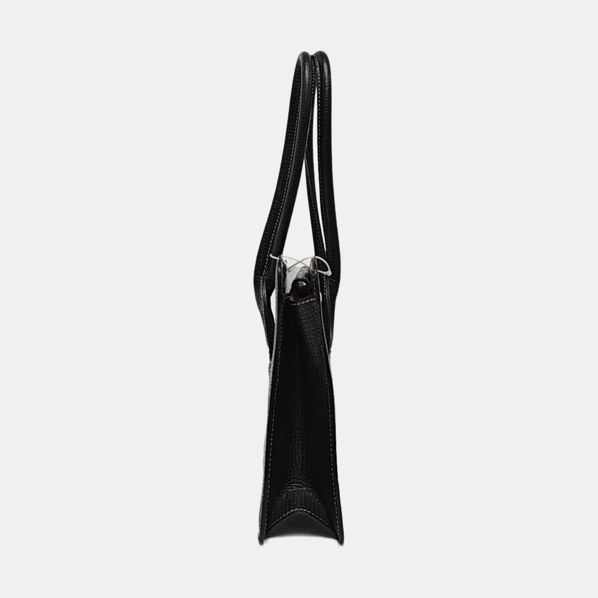 Calfskin Top Handle Bag Black