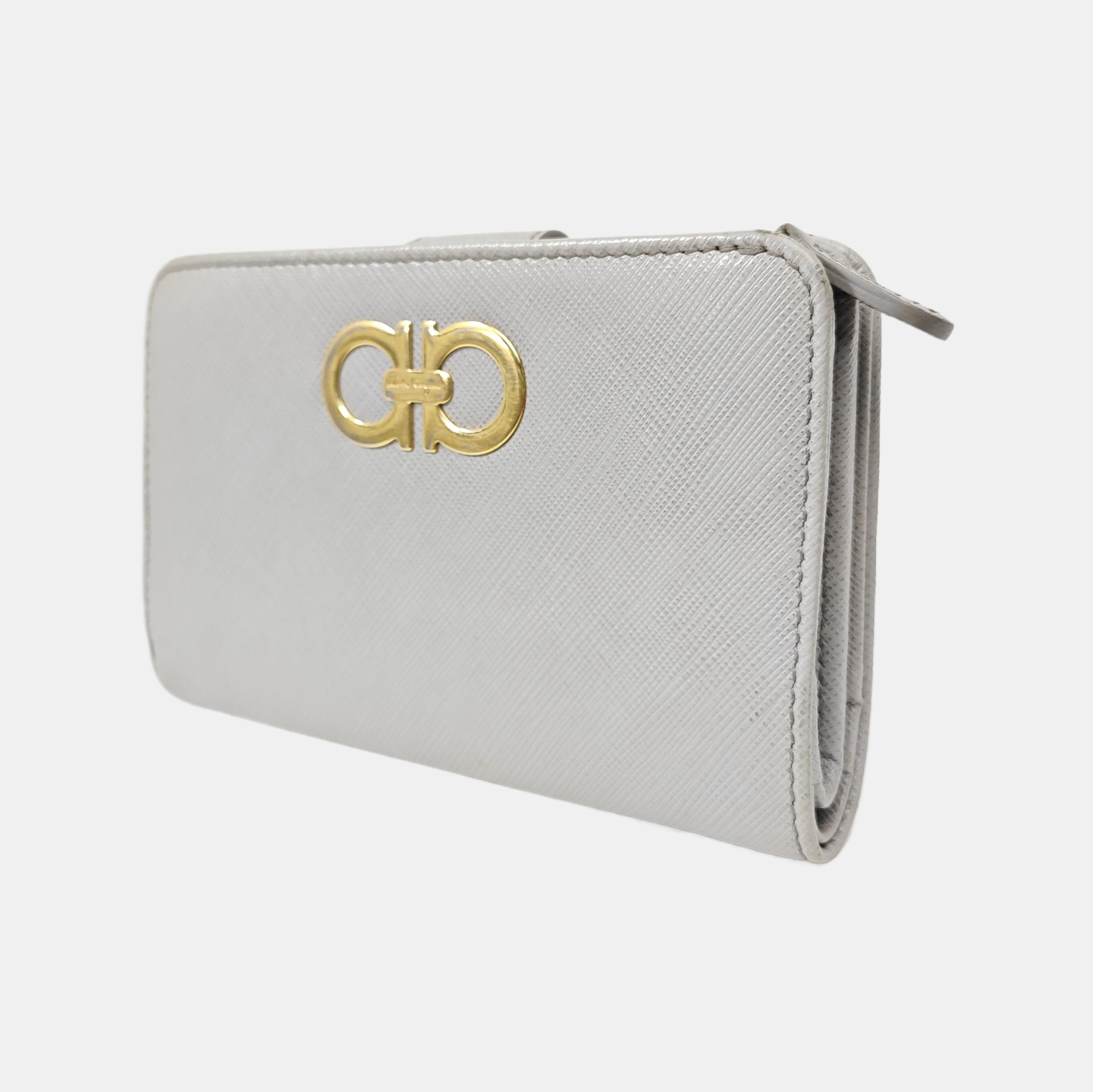 Gancini Calfskin Gray Wallet
