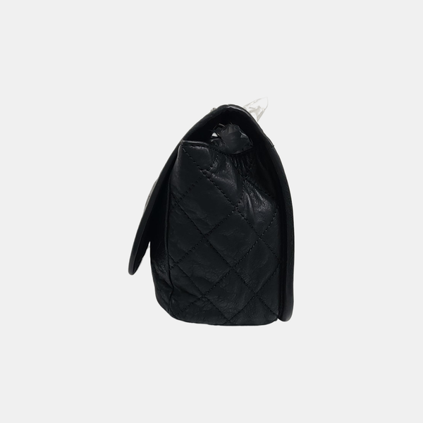Medium Quilted Calfskin Black