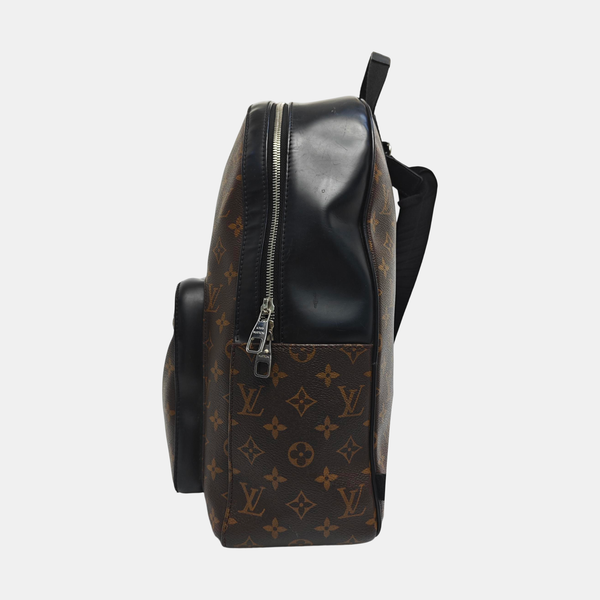 JOSH Monogram Coated Canvas Brown