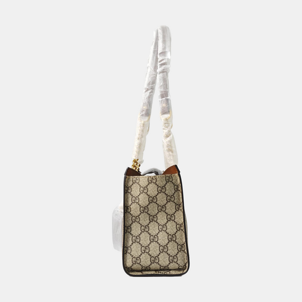 Padlock Small Monogram Coated Canvas Beige