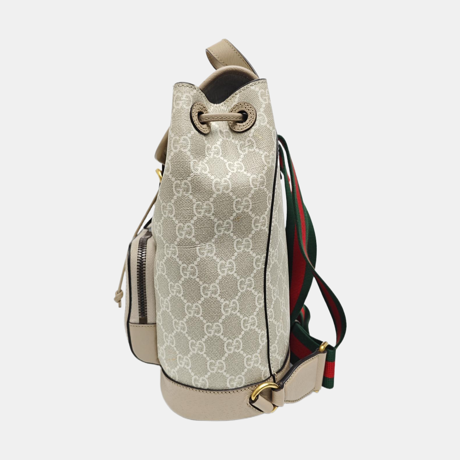 Monogram Coated Canvas Backpack Beige