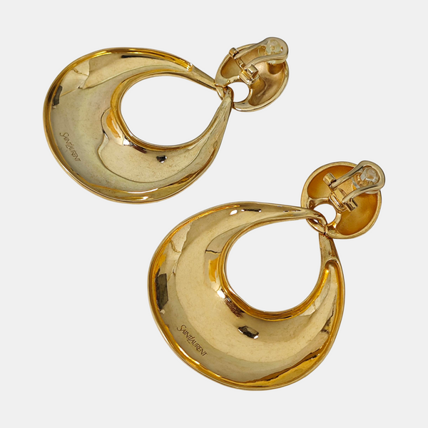 Metal Gold Clip On Earrings