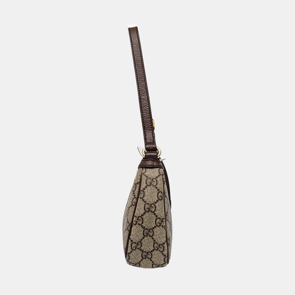 Ophidia Small Monogram Coated Canvas Brown