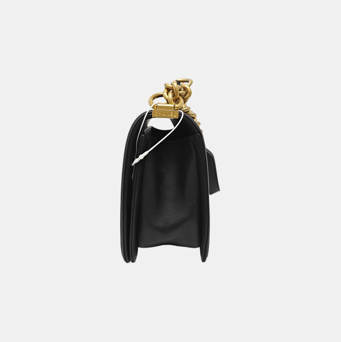 BOY CHANEL Medium Quilted Calfskin Black