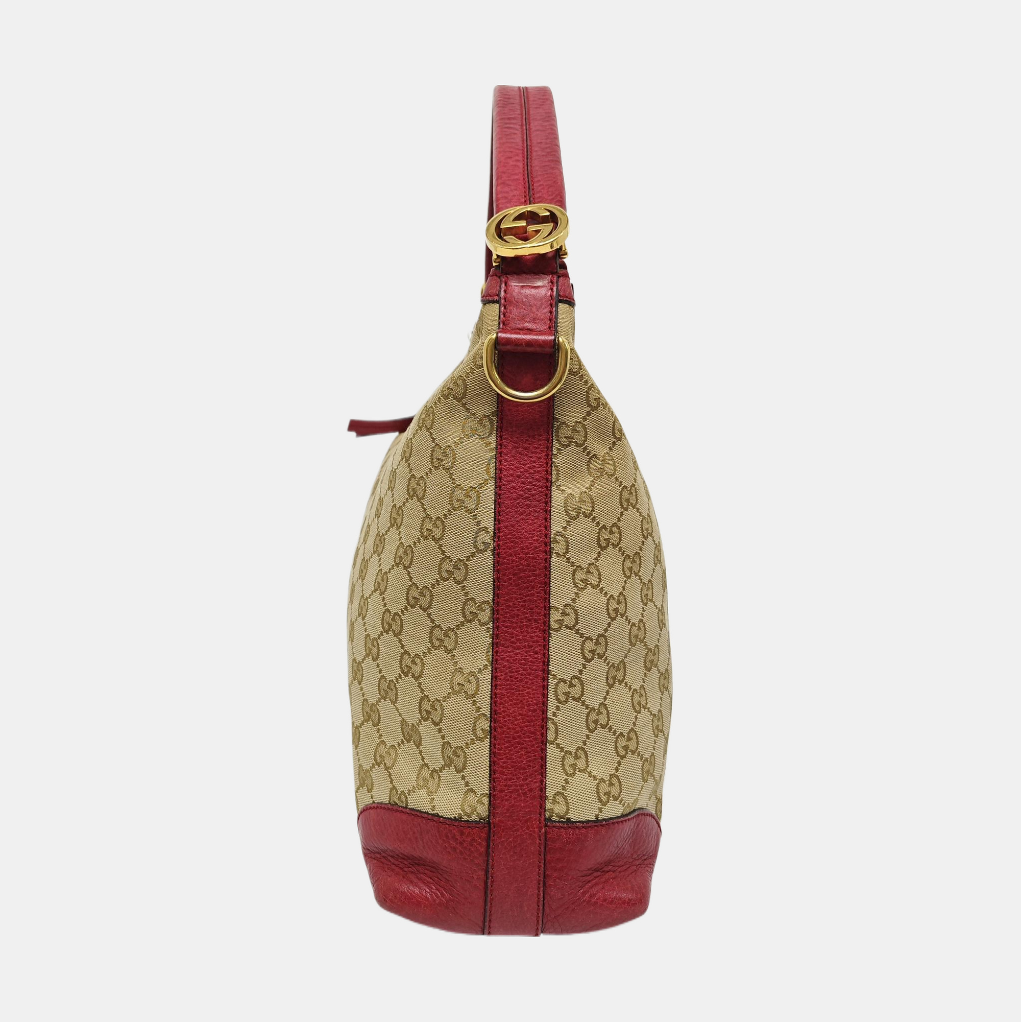 Monogram Canvas Shoulder Bag Beige