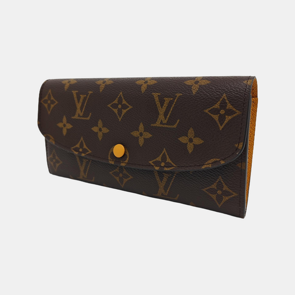 EMILIE Monogram Coated Canvas Brown Wallet